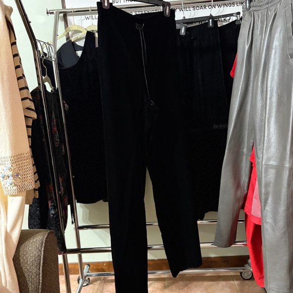Vintage black velvet drawstring, pant Paul Harris design - Picture 4 of 4